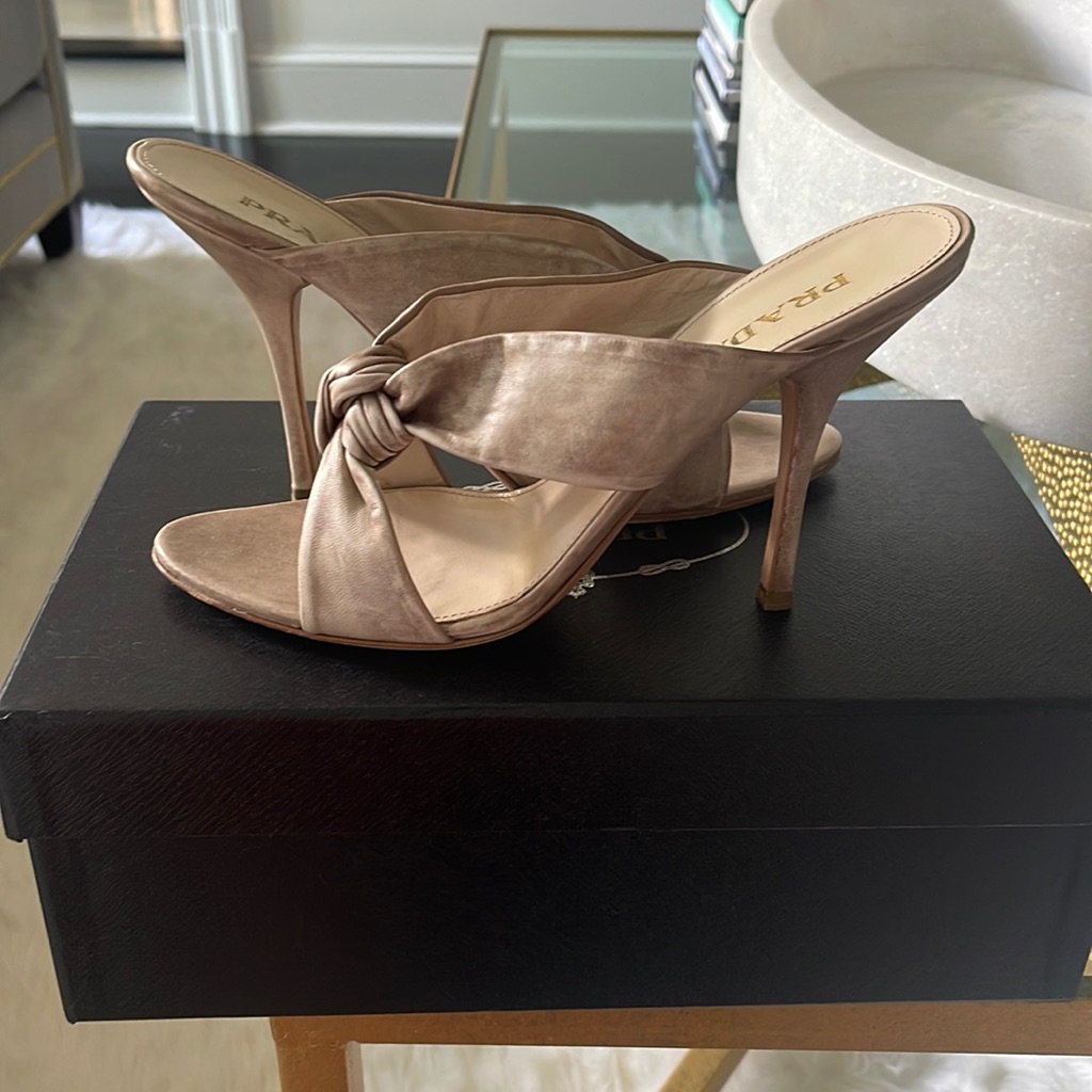 Great Condition Prada Heeled Sandals. Sz 41